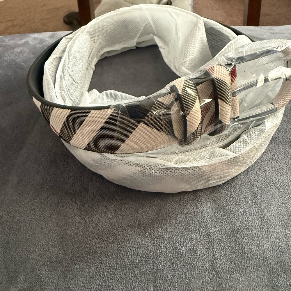 Plaid Women's Leather Belt